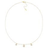 Collana Cerchi Oro Giallo E Pave Di Diamanti Oro 18Kt