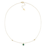 Collana Cerchio Malachite E Diamanti Oro 18kt