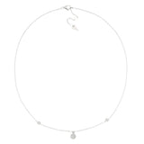 Collana Cerchio Oro Bianco E Pave Di Diamanti Oro 18Kt