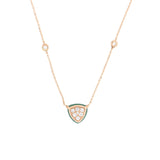Collana Bonbon Triangolo Onice Verde e Diamanti