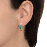 Indossato Orecchini Unica Pentagono Malachite