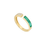 Anello Unica Aperto Malachite e Damanti
