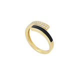 Anello Unica Contrarié Onice e Diamanti