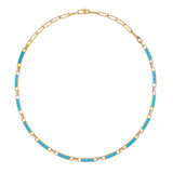 Collana Unica Girocollo Turchese e Diamanti