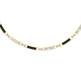 Dettaglio Collana Unica Girocollo Onice, Madreperla e Diamanti