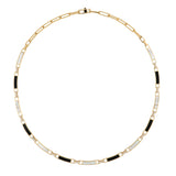 Collana Unica Girocollo Onice, Madreperla e Diamanti