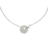 Dettaglio Collana Giove Oro Bianco e Pavé di Diamanti