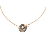 Dettaglio Collana Giove Oro Rosa e Pavé di Diamanti Brown