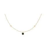 Collana Brio Cerchio Onice E Diamanti 18 Kt