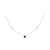 Collana Cerchio Lapislazzuli E Diamanti Oro 18Kt