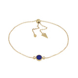 Bracciale Cerchio Lapislazzuli E Diamanti Oro 18 Kt