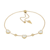 Bracciale Cuori Kogolong E Diamanti Oro 18Kt