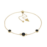 Bracciale Cerchi Onice E Diamanti Oro 18Kt