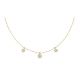 Collana Cerchi Oro Giallo E Pave Di Diamanti Oro 18Kt