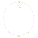 Collana Cuore Oro Lucido e Diamanti Oro 18 Kt