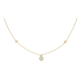 Collana Brio Cerchi Oro Giallo E Pavè di Diamanti