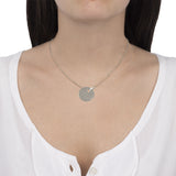 Collana Giove Diamantata Grande Oro Bianco indossato