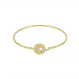 Bracciale Rigido Giove Diamantata Oro Giallo