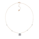 Video Collana Bonbon Quadrato Ametista, Onice Verde e Diamanti