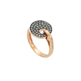 Video Anello Giove Oro Rosa e Pavé di Diamanti Brown