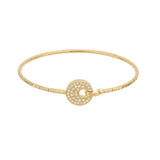 Bracciale Video Rigido Giove Oro Giallo e Pavé di Diamanti
