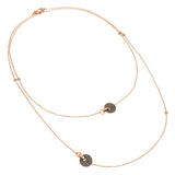 Video Collana 100 cm Giove Oro Rosa e Diamanti Brown