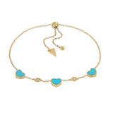 Video Bracciale Brio Cuori Turchese E Diamanti