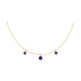 Collana Cerchi Lapislazzuli E Diamanti Oro 18 Kt