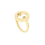 Anello Essenza Oro Lucido e Diamanti