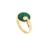 Video Anello Giove Malachite E Diamanti