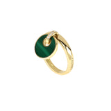 Video Anello Giove Charm Malachite E Diamanti