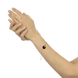 Indossato Bracciale Giove Onice E Diamanti