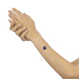 Indossato Bracciale Giove Lapislazzuli E Diamanti
