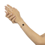 Indossato Bracciale Rigido Giove Onice E Diamanti