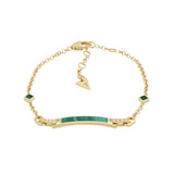 Bracciale Unica Malachite e Diamanti