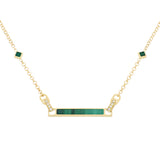 Collana Unica Malachite e Diamanti