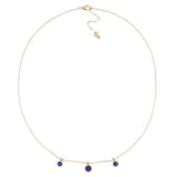 Collana Cerchi Lapislazzuli E Diamanti Oro 18 Kt