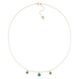 Collana Cerchi Malachite E Diamanti Oro 18 Kt