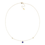 Collana Cerchio Lapislazzuli E Diamanti Oro 18 Kt