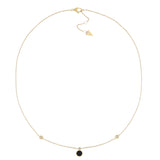 Collana Cerchio Onice E Diamanti 18 Kt