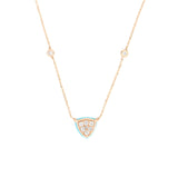 Collana Bonbon Triangolo Turchese e Diamanti