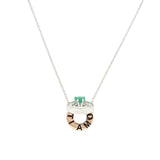 Collana Secret con Cuore Smeraldo Dettaglio