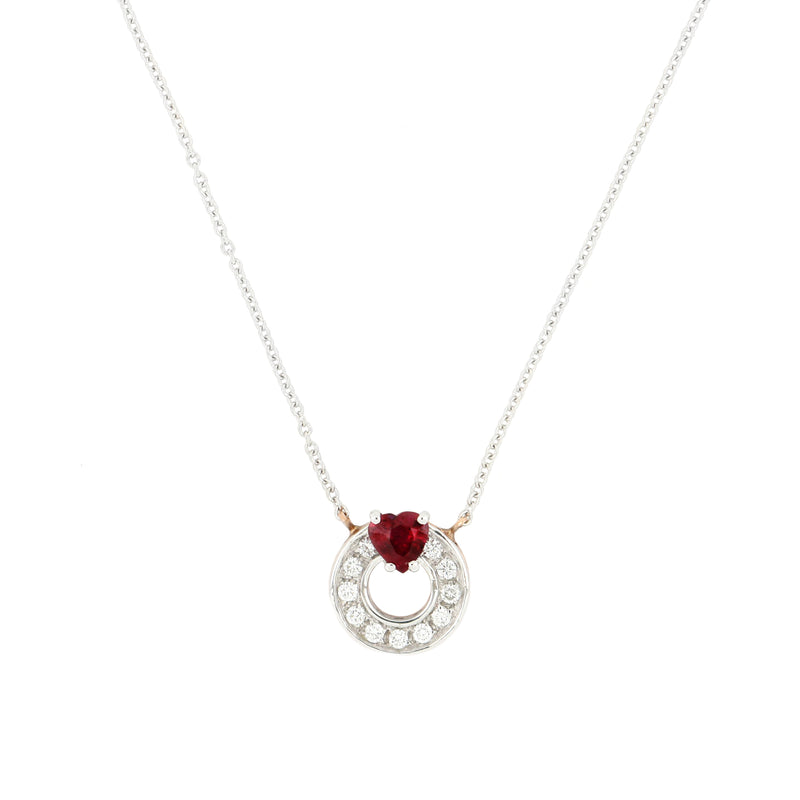 Collana Secret con Cuore Rubino
