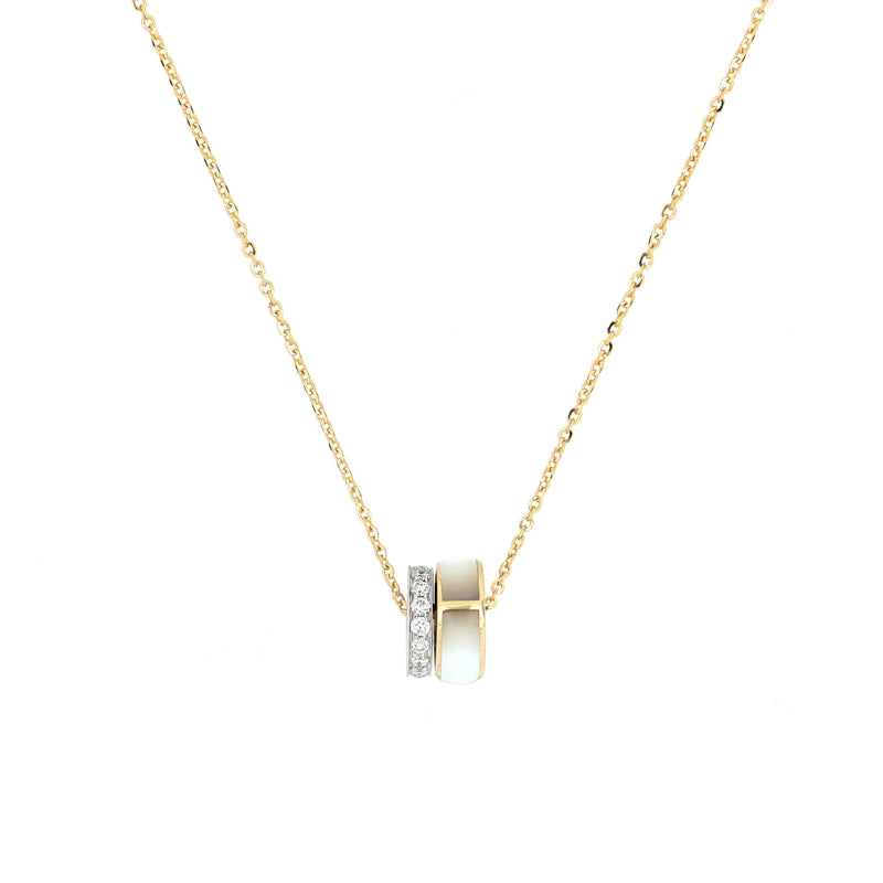 Collana Secret Madreperla e Diamanti