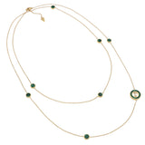 Collana Essenza 100 cm Malachite e Diamanti