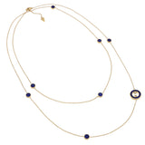 Collana Essenza 100 cm Lapislazzuli e Diamanti