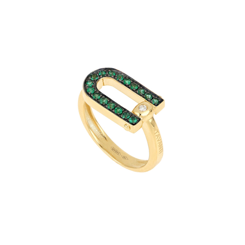 Legami Ring with Emeralds