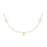 Brio Circles Necklace Yellow Gold And Diamonds