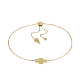 Bracciale Cerchio Oro Lucido e Diamanti Oro 18Kt