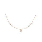 Collana Cerchio Madreperla E Diamanti Oro 18kt